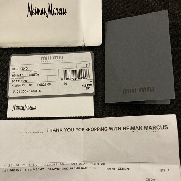Authentic Miu Miu Dream Cream Mid Size Shiny Bag - Picture 10 of 10